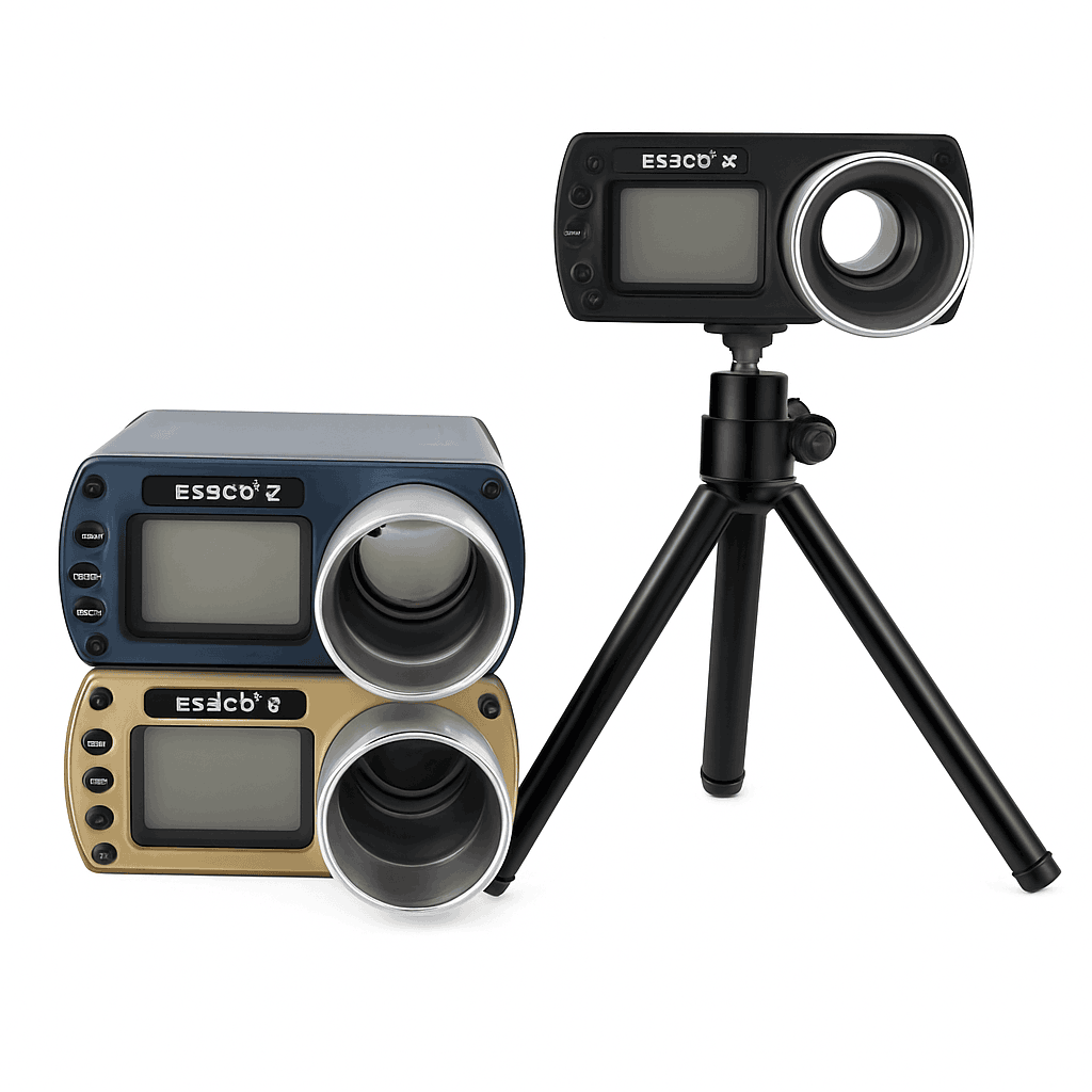E9800-X Shooting Chronograph with LCD Display and Speed Measurement-Brown