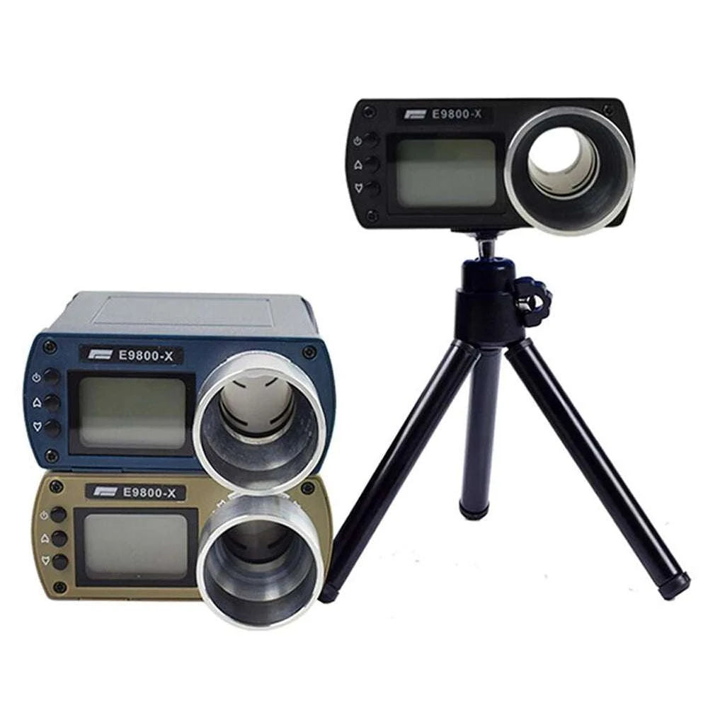 E9800-X Shooting Chronograph with LCD Display and Speed Measurement-Brown
