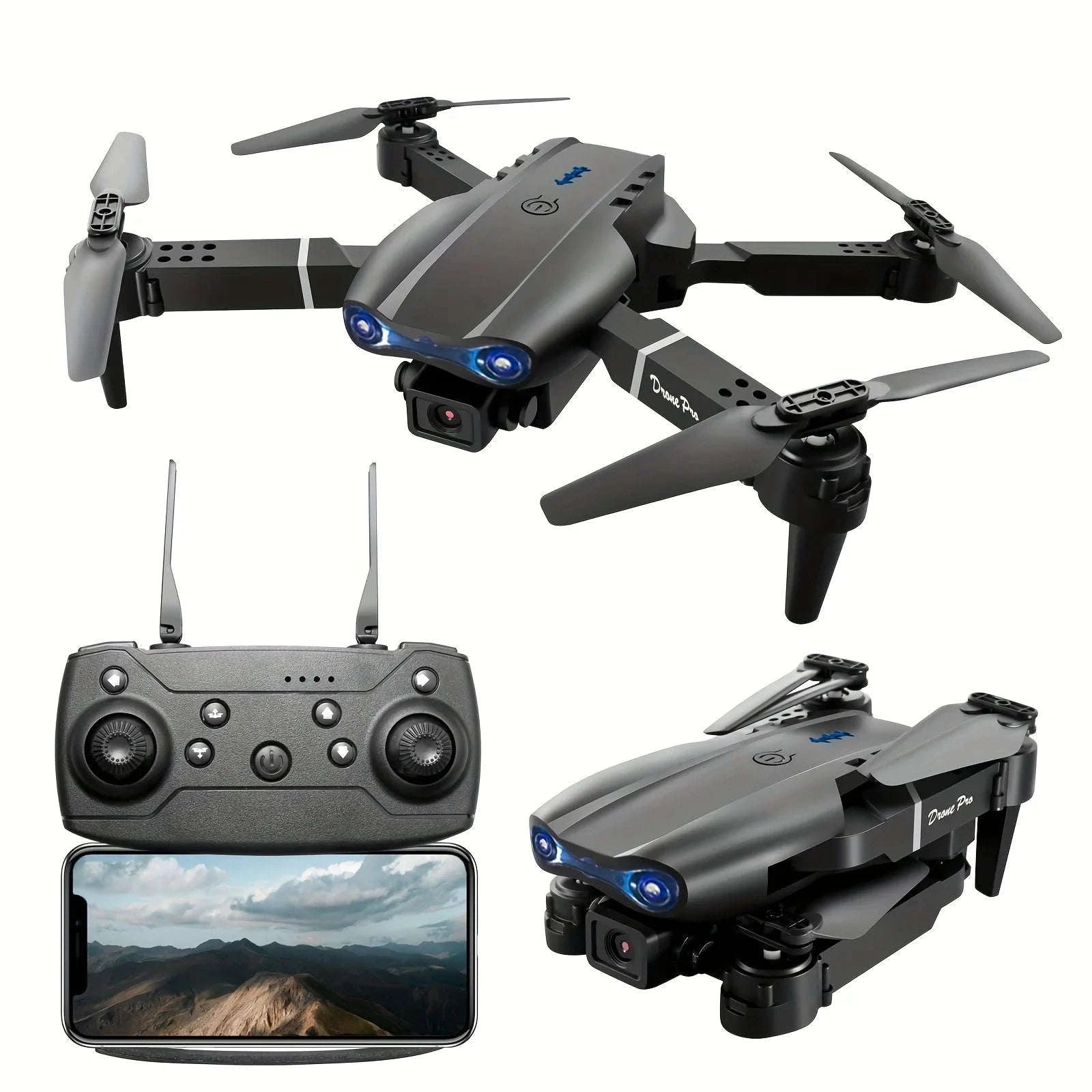E99 Folding RC Drone with Dual Camera 1080P for Beginners-E99 / United States