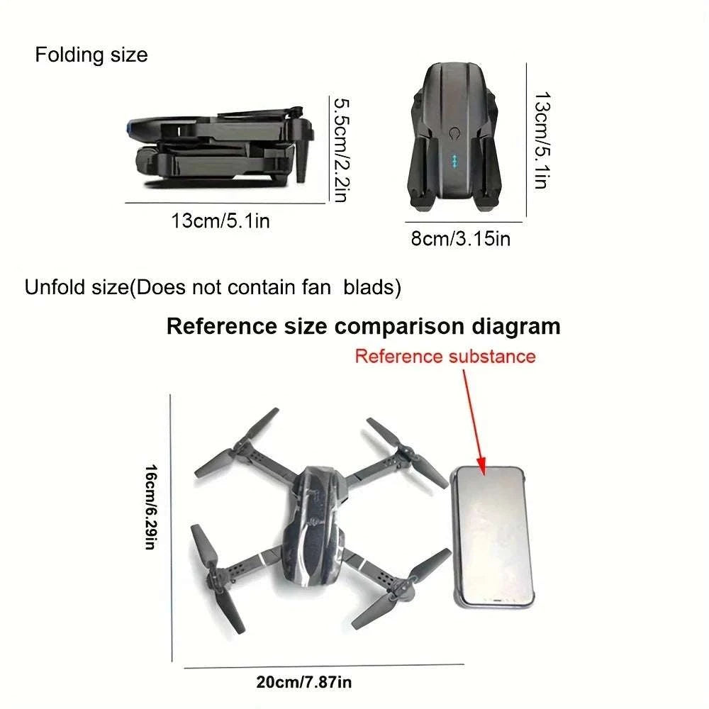 E99 Pro Drone with HD Camera, App Control & 50m Range-3 batteries / United States