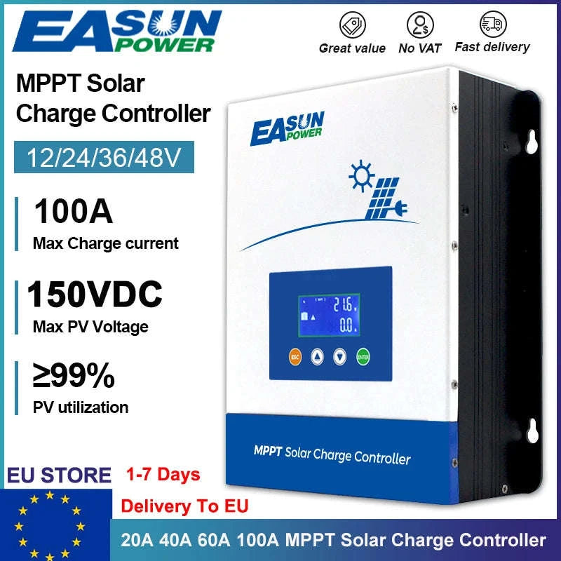 EASUN Power MPPT Solar Charge Controller-20A / PL