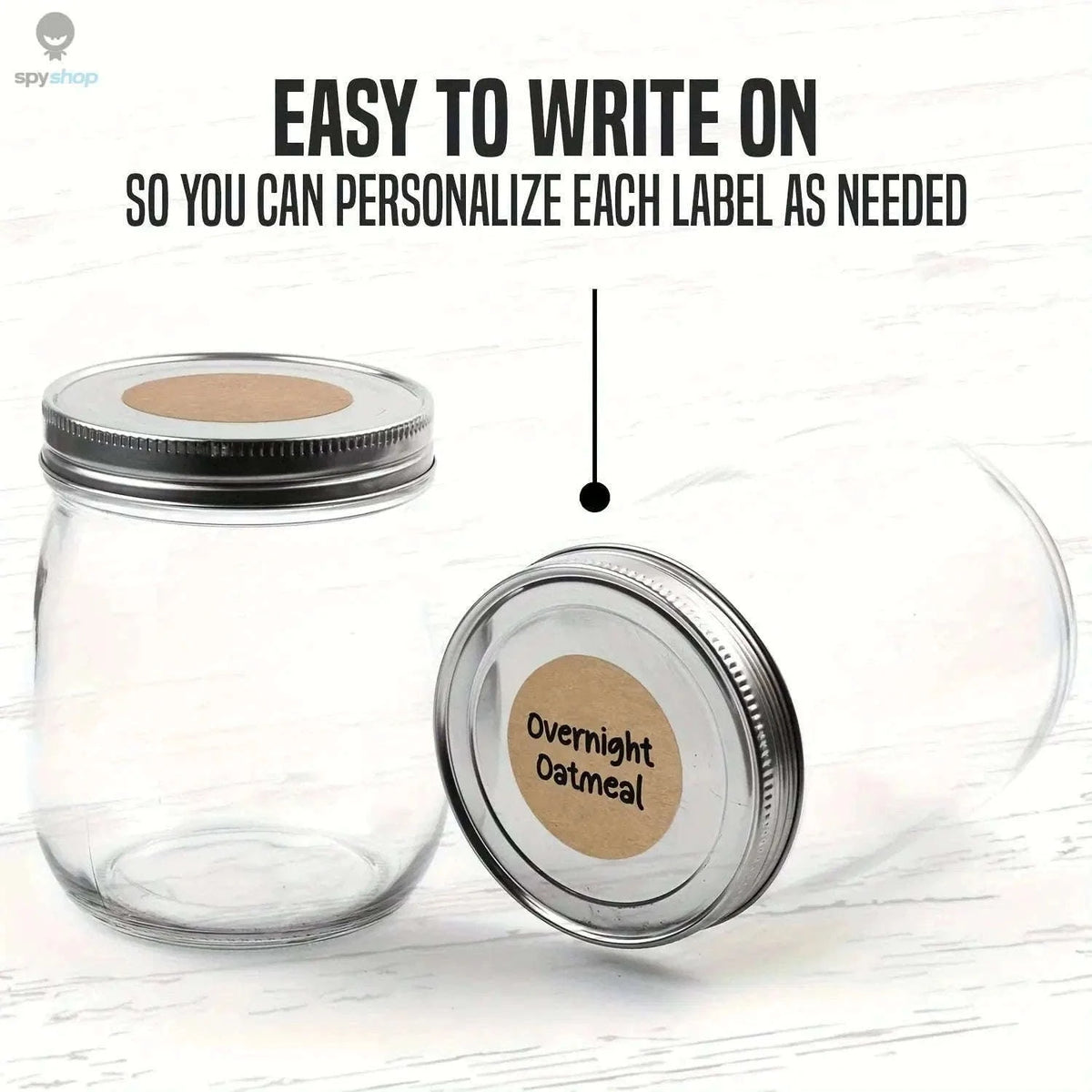 Eco-Craft Kraft Labels, 500 Round Stickers for Jars and Gifts-1 roll