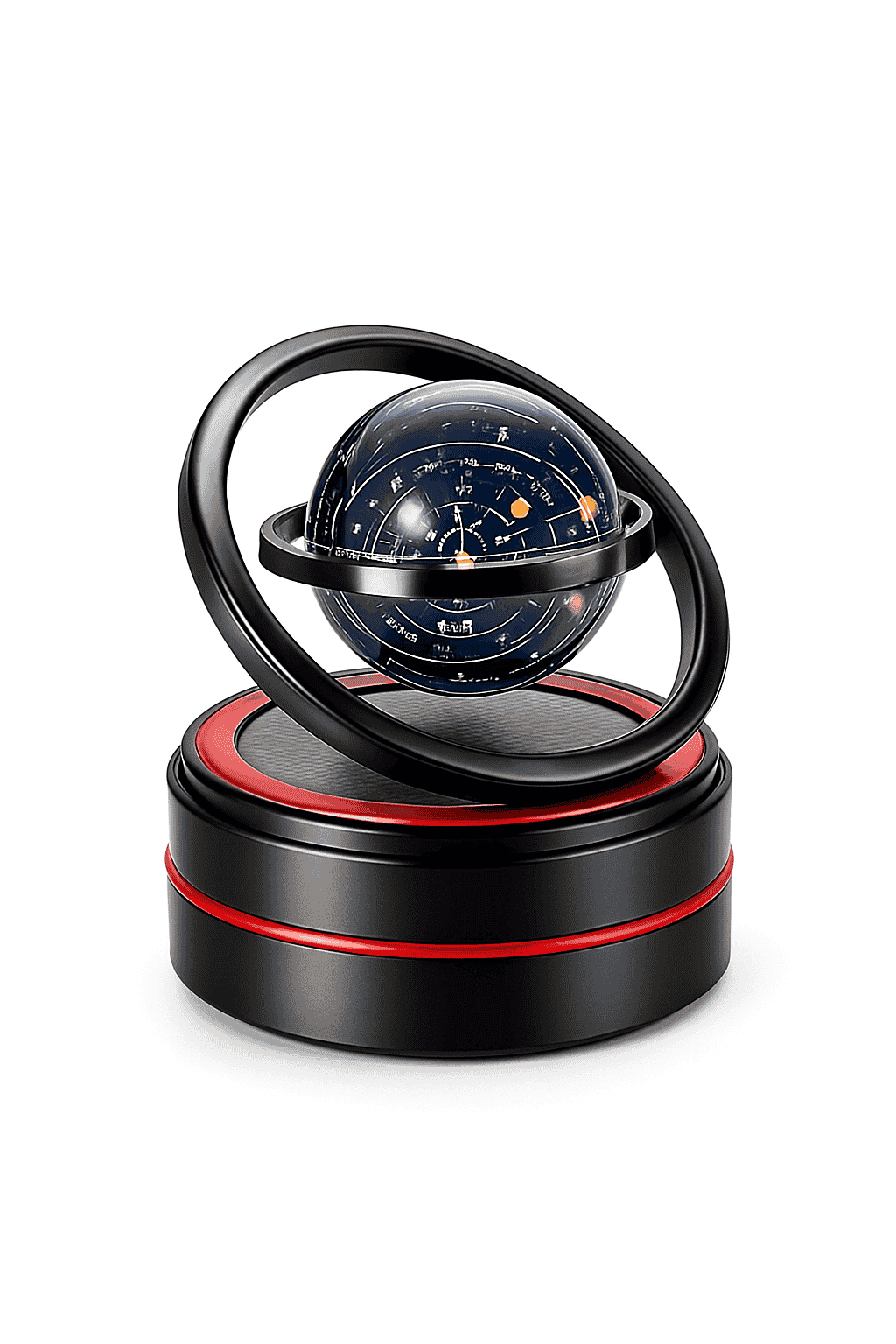 Eco-Friendly Solar Car Air Freshener with Automatic Rotation-Lemon