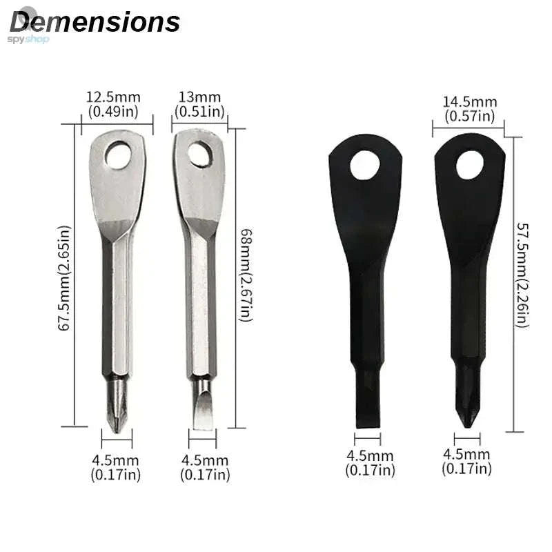EDC Pocket Screwdriver Keychain Set – Compact Multi-Bit Everyday Tool-Small Screwdriver SL