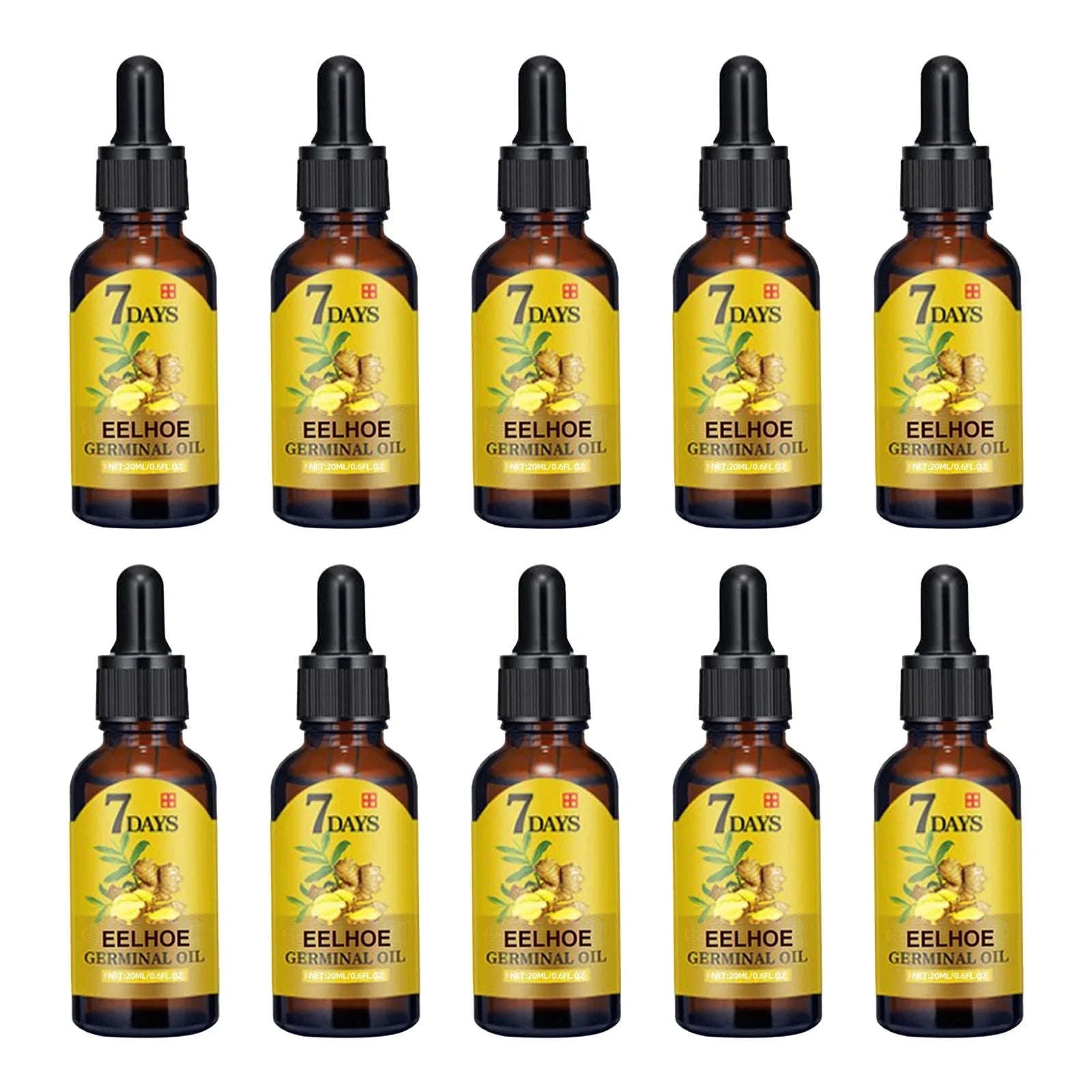 EELHOE 20ml Ginger Hair Growth Oil Strengthening Scalp Nourishing Hair Roots Anti Loss Fuller Care Hairs Essence for Women Men-1 Pc / United States