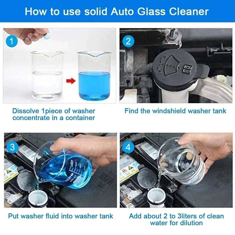 Effervescent Windscreen Cleaner Tablets for Clear Visibility-5pcs