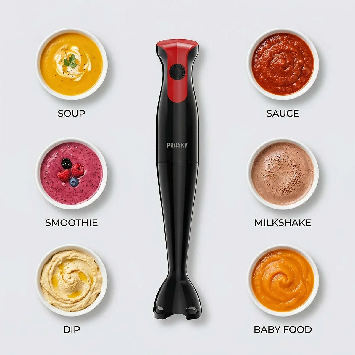 Effortless Immersion Hand Blender for Smoothies, Soups, and Purees-black / United States