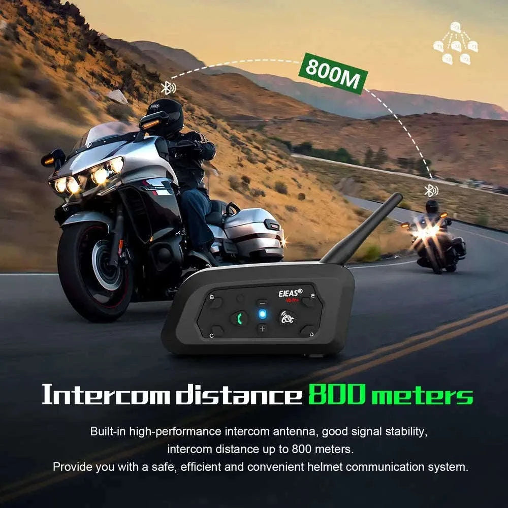 EJEAS V6 Pro+ Motorcycle Helmet Bluetooth Intercom-2PCS with 1 EUC / spain