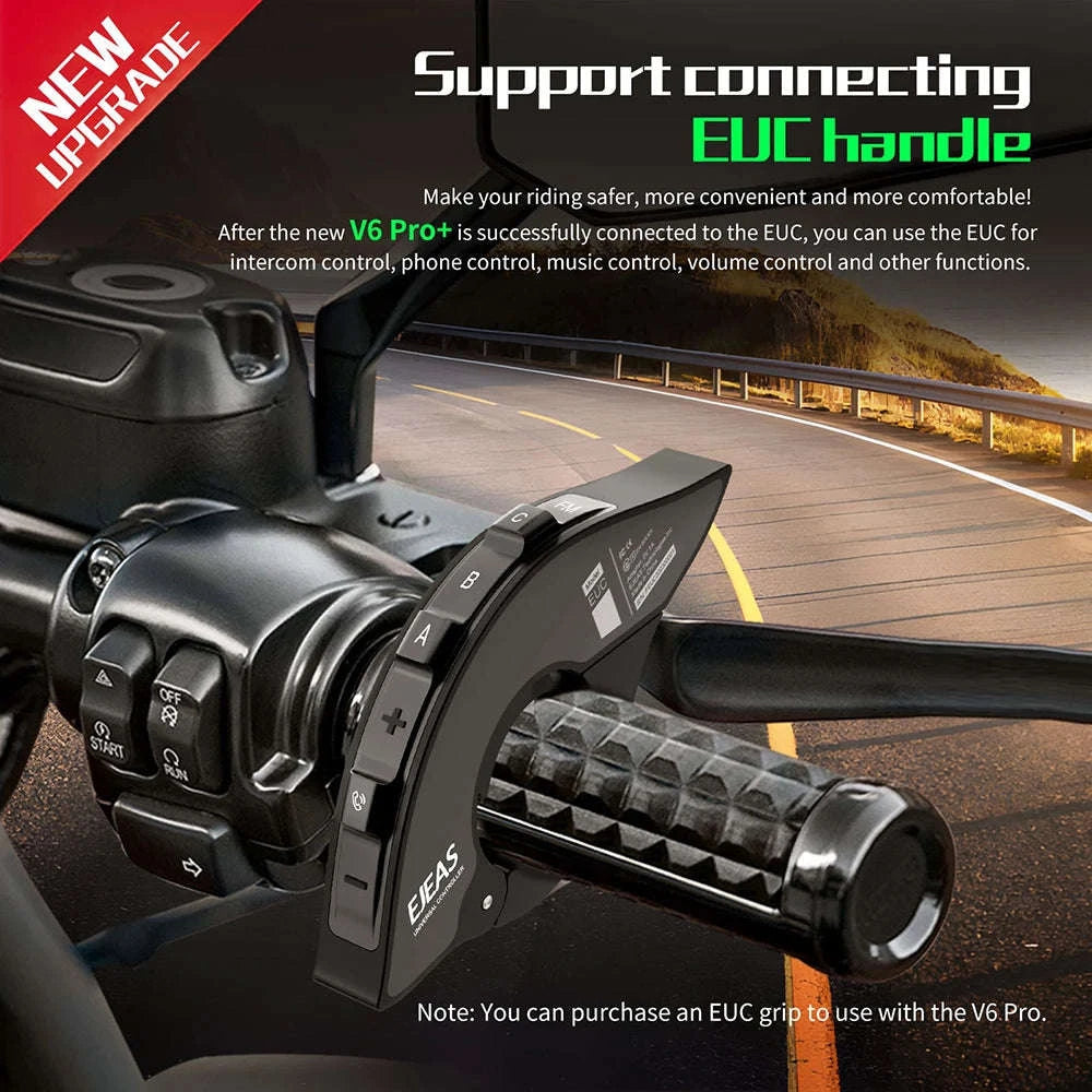 EJEAS V6 Pro+ Motorcycle Helmet Intercom Bluetooth Headset-Single Pack / spain