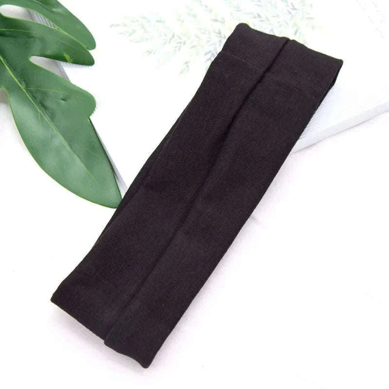 Elastic Cotton HairBand for Secure, Comfortable All-Day Hold-Light Grey