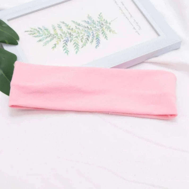 Elastic Cotton HairBand for Secure, Comfortable All-Day Hold-Light Grey