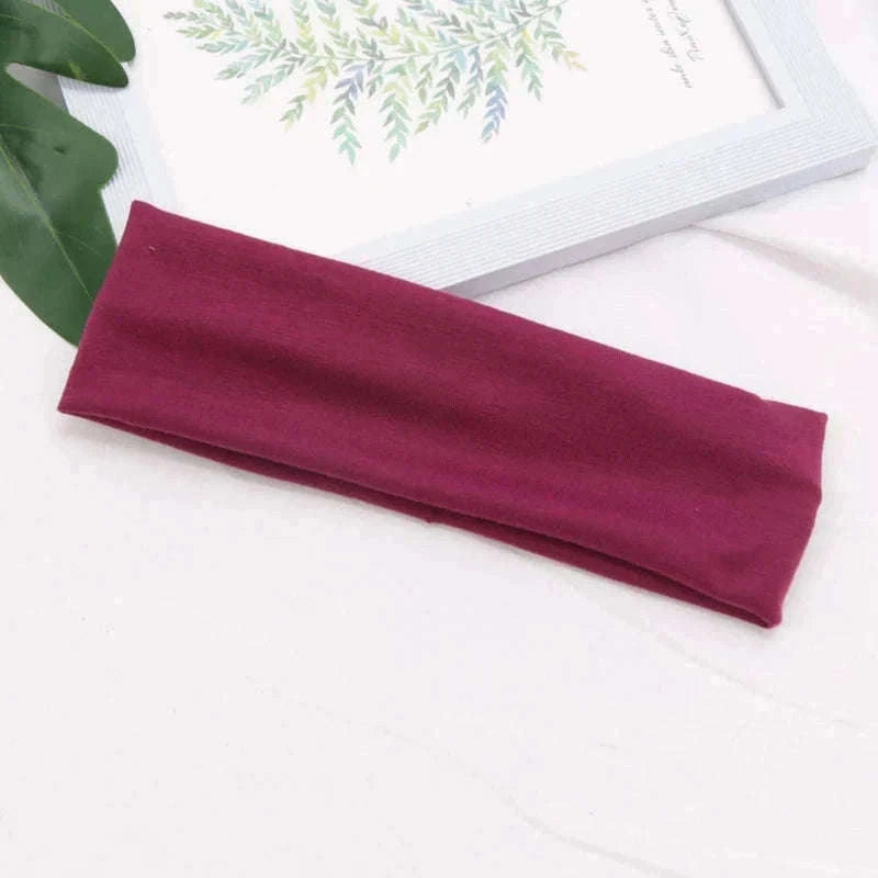 Elastic Cotton HairBand for Secure, Comfortable All-Day Hold-Light Grey
