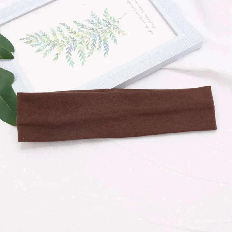 Elastic Cotton HairBand for Secure, Comfortable All-Day Hold-Light Grey