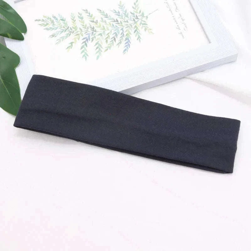 Elastic Cotton HairBand for Secure, Comfortable All-Day Hold-Light Grey