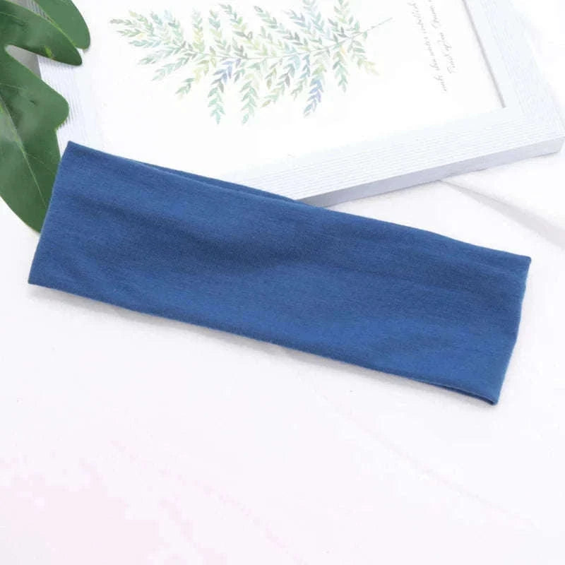Elastic Cotton HairBand for Secure, Comfortable All-Day Hold-Light Grey