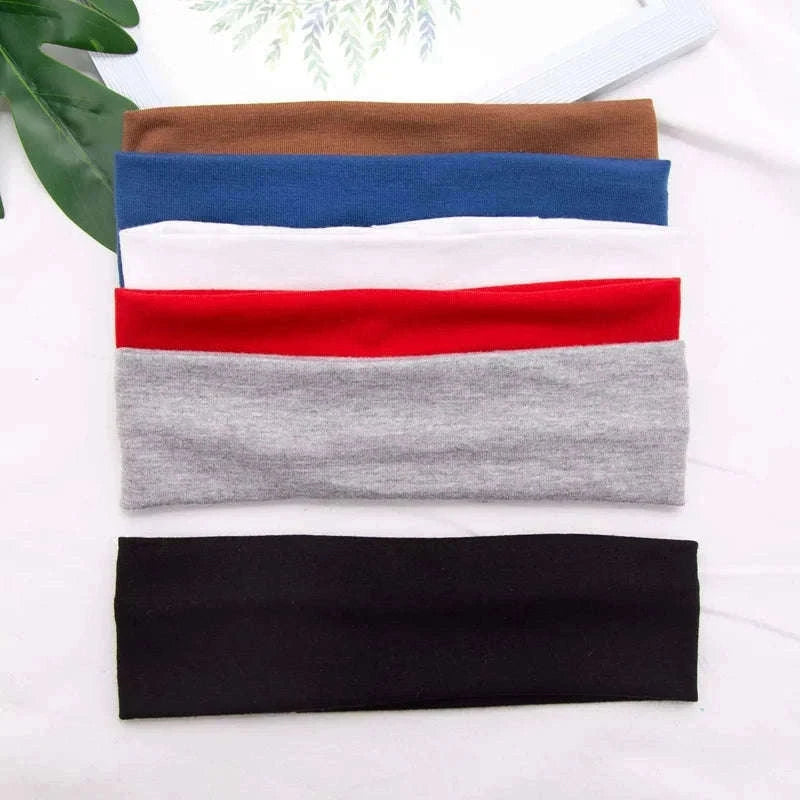 Elastic Cotton HairBand for Secure, Comfortable All-Day Hold-Light Grey