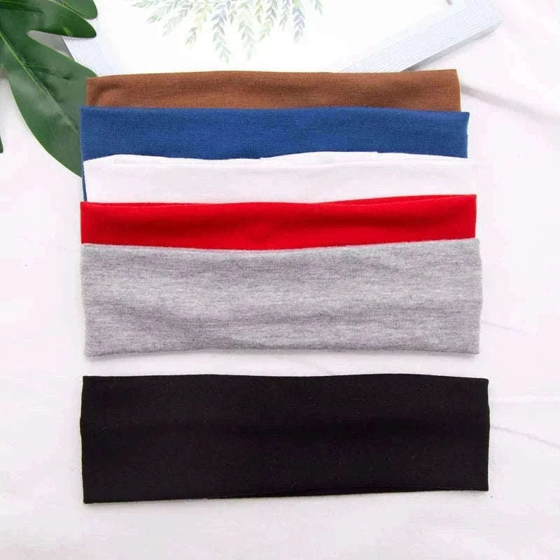 Elastic Cotton HairBand for Secure, Comfortable All-Day Hold-Light Grey