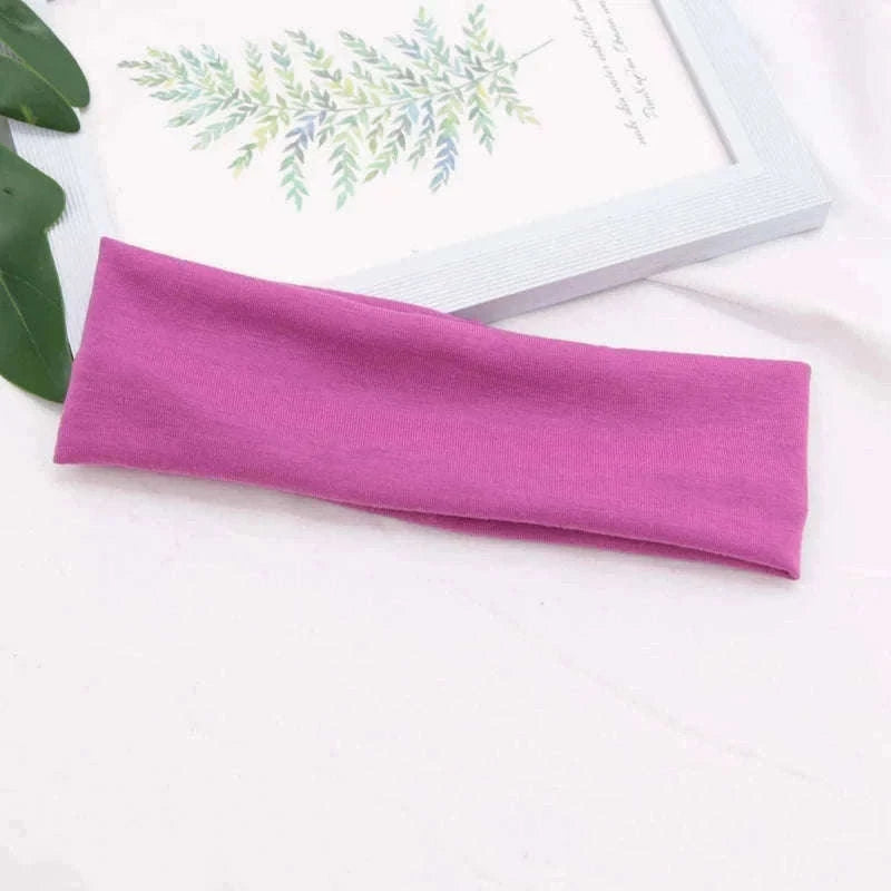 Elastic Cotton HairBand for Secure, Comfortable All-Day Hold-Light Grey