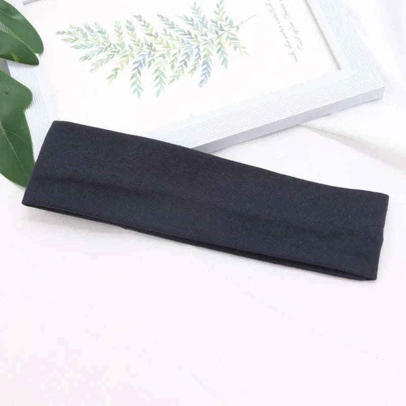 Elastic Cotton HairBand for Secure, Comfortable All-Day Hold-Light Grey