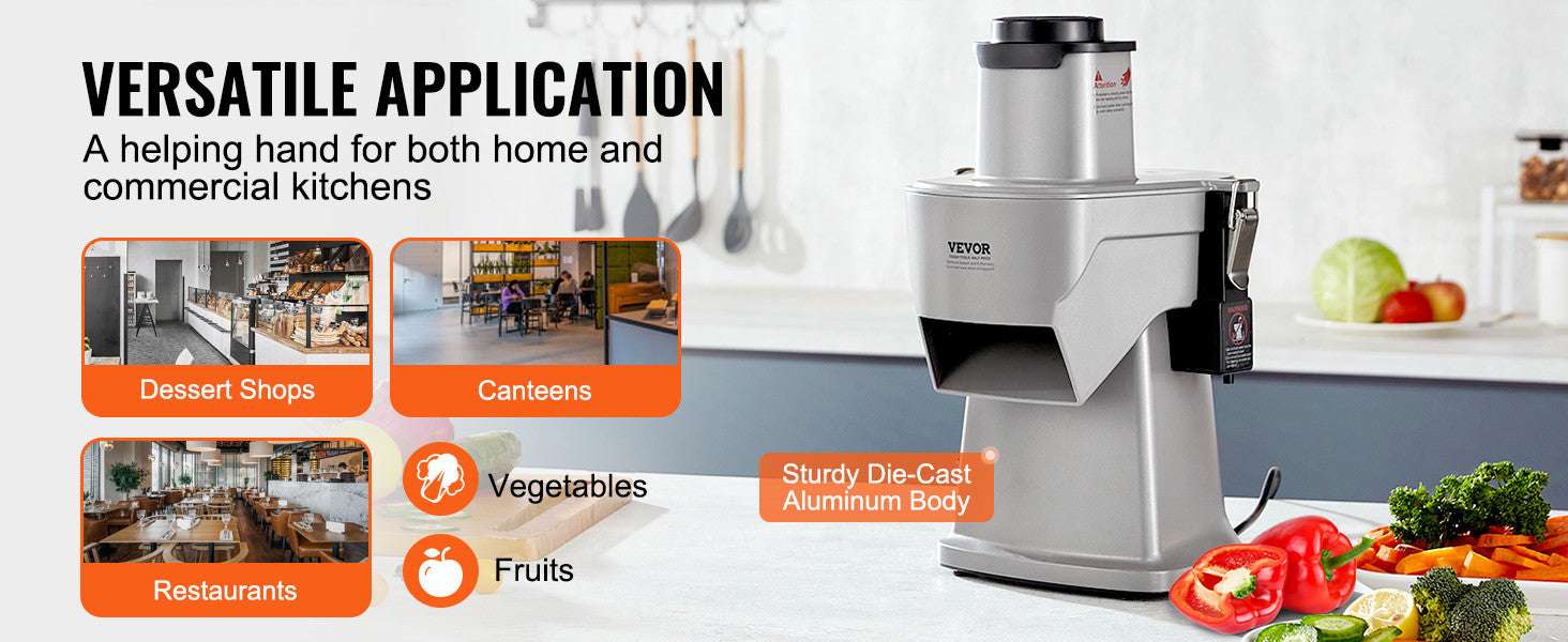 Electric 4-in-1 Vegetable Slicer for Fast Slicing, Dicing & Shredding-Vegetable Slicer / United States