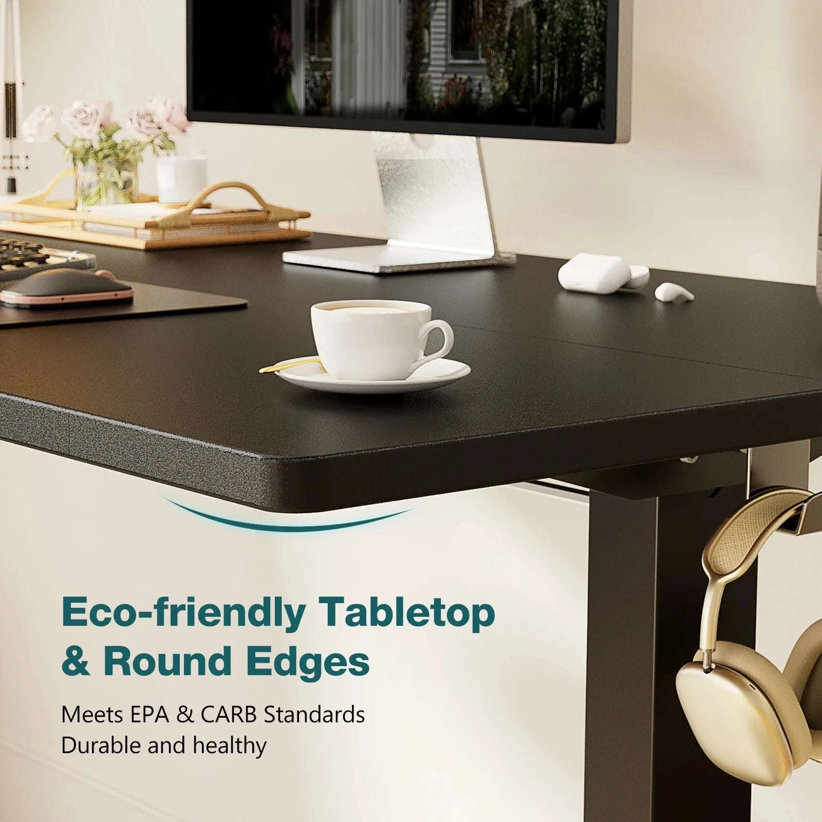 Electric Adjustable Standing Desk with Memory Height Control-48IN Rust / United States