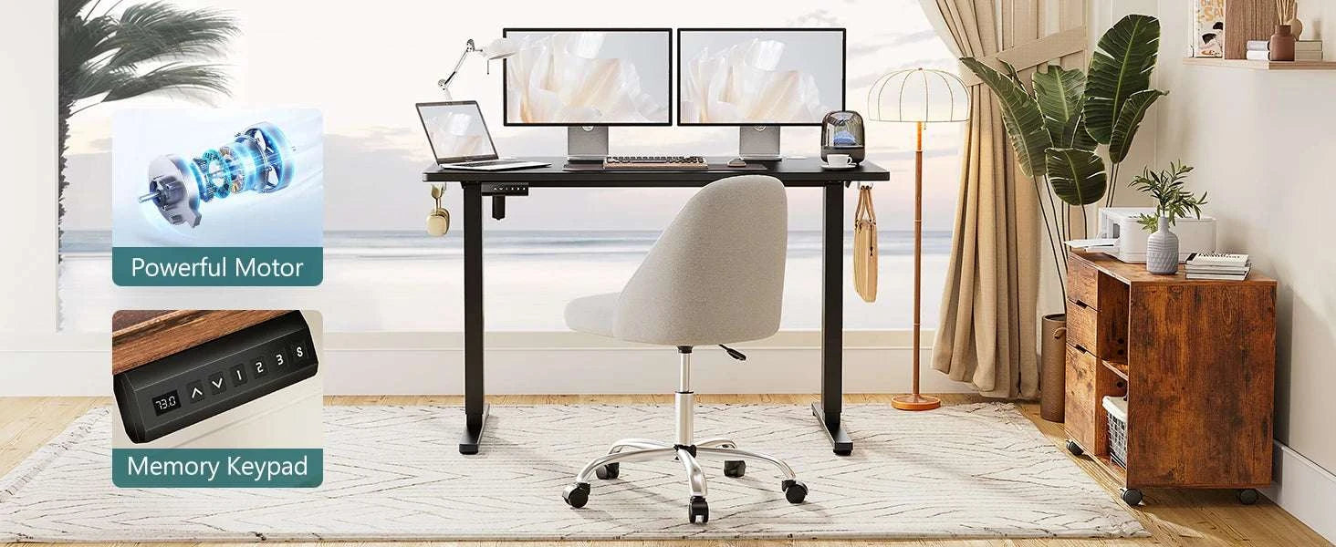 Electric Adjustable Standing Desk with Memory Height Control-48IN Rust / United States
