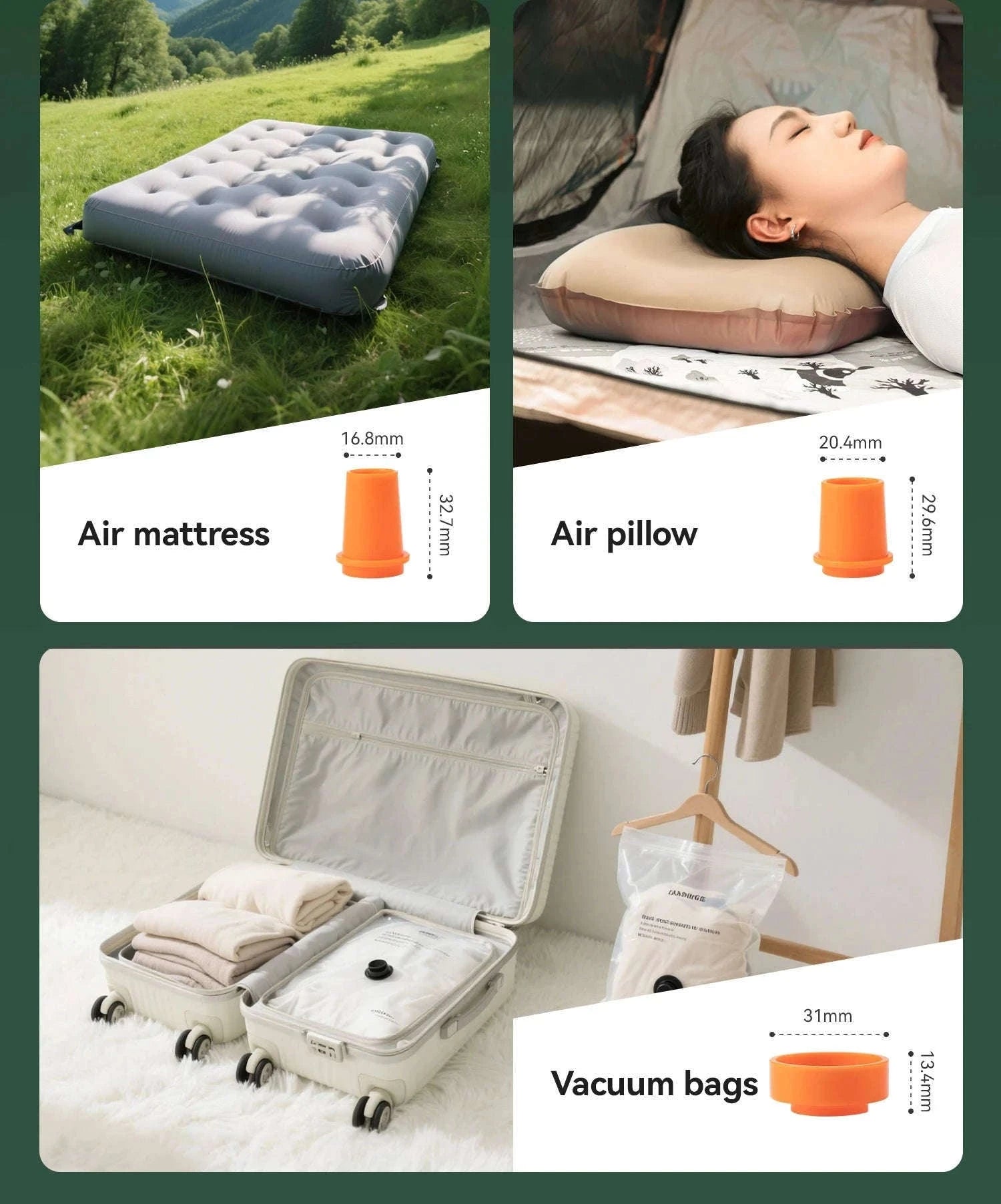 Electric Air Pump for Inflatable Mattresses, Pillows and More-600153-1