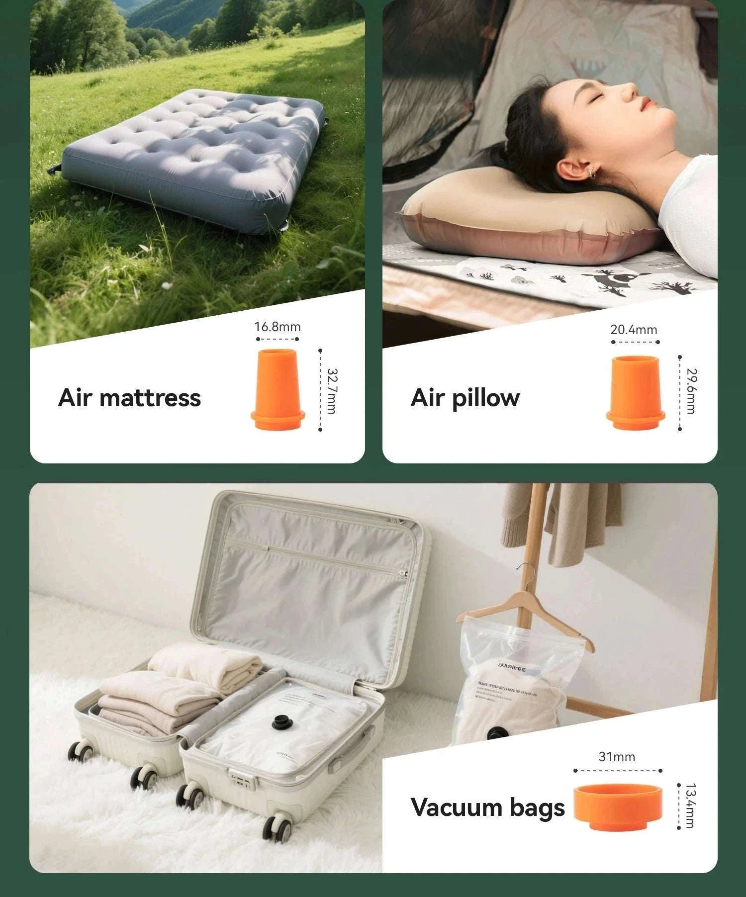 Electric Air Pump for Inflatable Mattresses, Pillows and More-600153-1