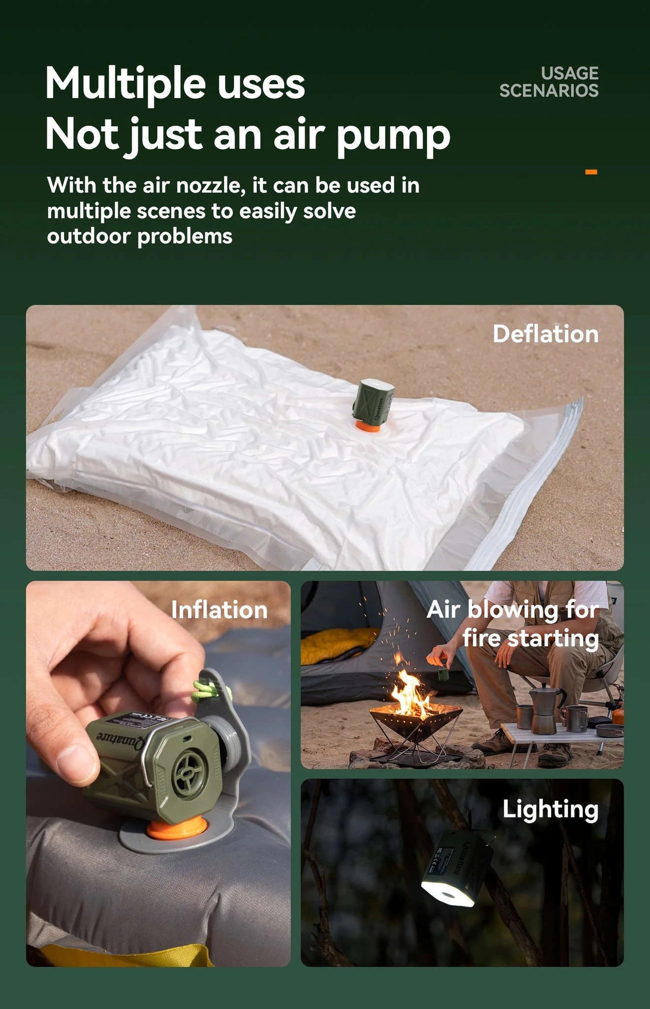 Electric Air Pump for Inflatable Mattresses, Pillows and More-600153-1