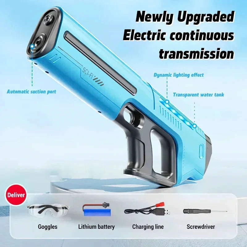 Electric Automatic Water Gun Toy-Blue