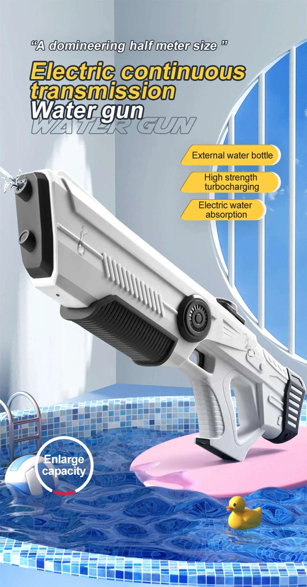 Electric Automatic Water Gun Toy-Blue