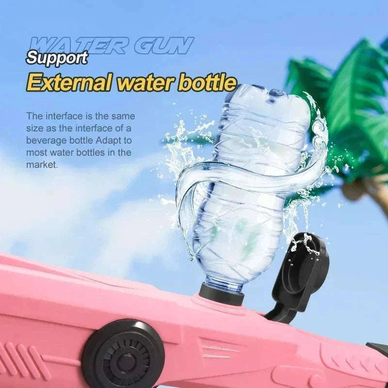 Electric Automatic Water Gun Toy for Fast Outdoor Water Battles-WHITE