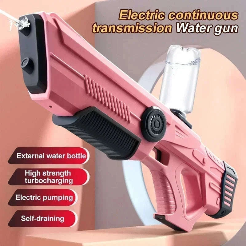 Electric Automatic Water Gun Toy for Fast Outdoor Water Battles-WHITE