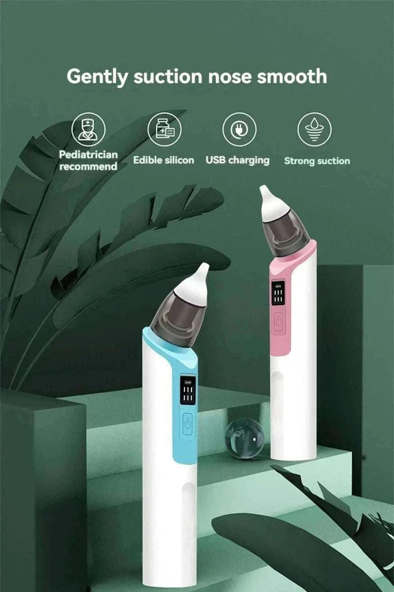 Electric Baby Nasal Aspirator Rechargeable Gentle Suction-Pink