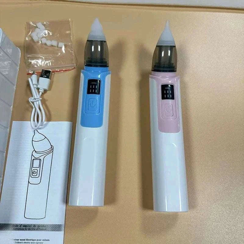 Electric Baby Nasal Aspirator Rechargeable Gentle Suction-Pink