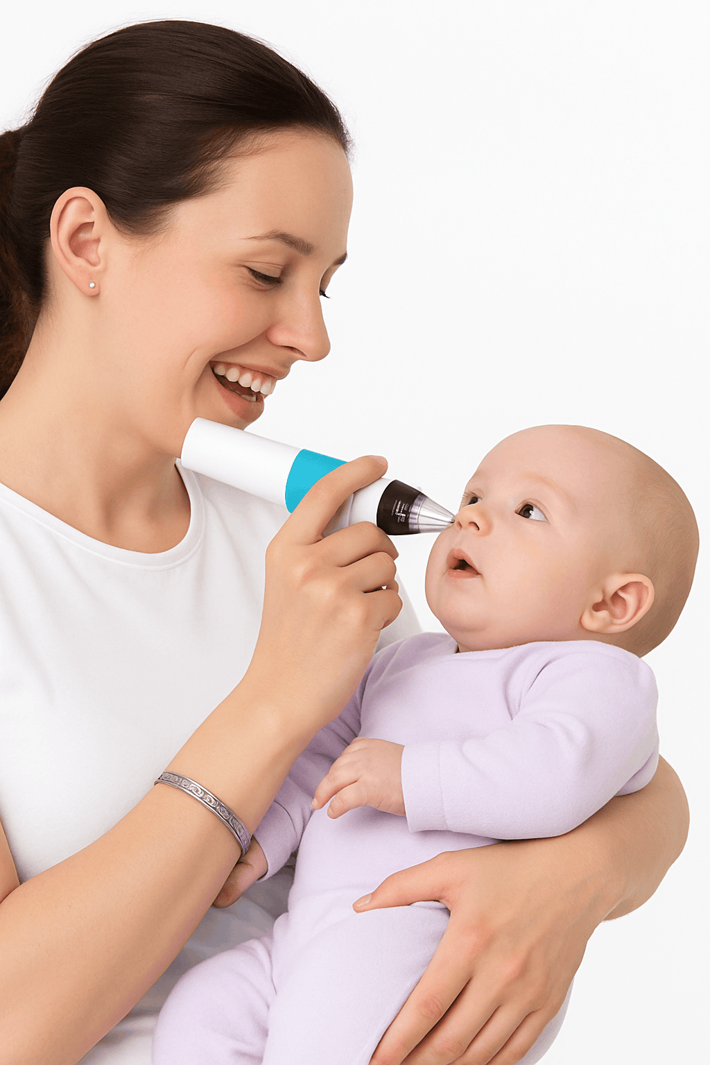 Electric Baby Nasal Aspirator Rechargeable Gentle Suction-Pink