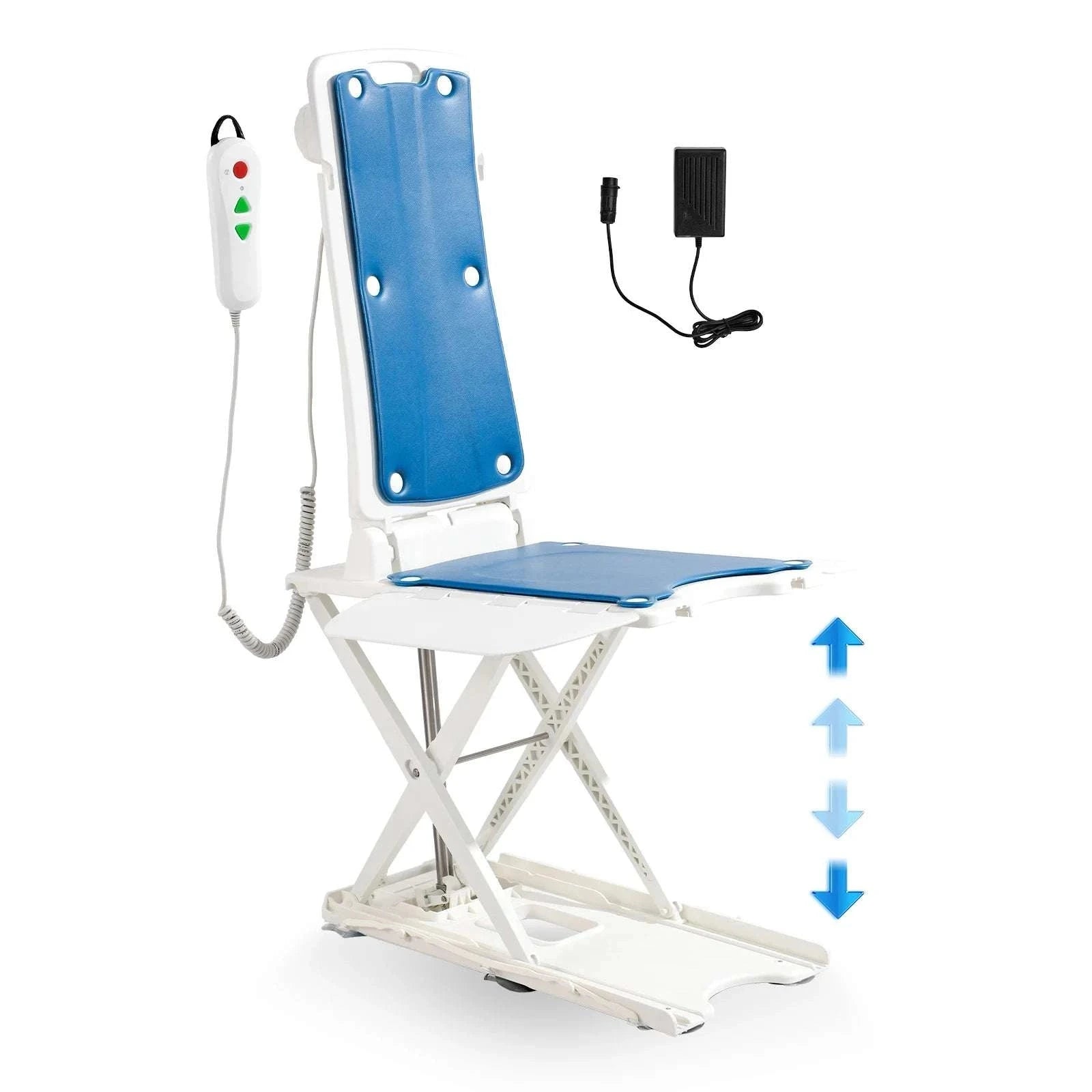 Electric Bathtub Lift Chair for Seniors 310lbs with 45° Recline-Beige / United States