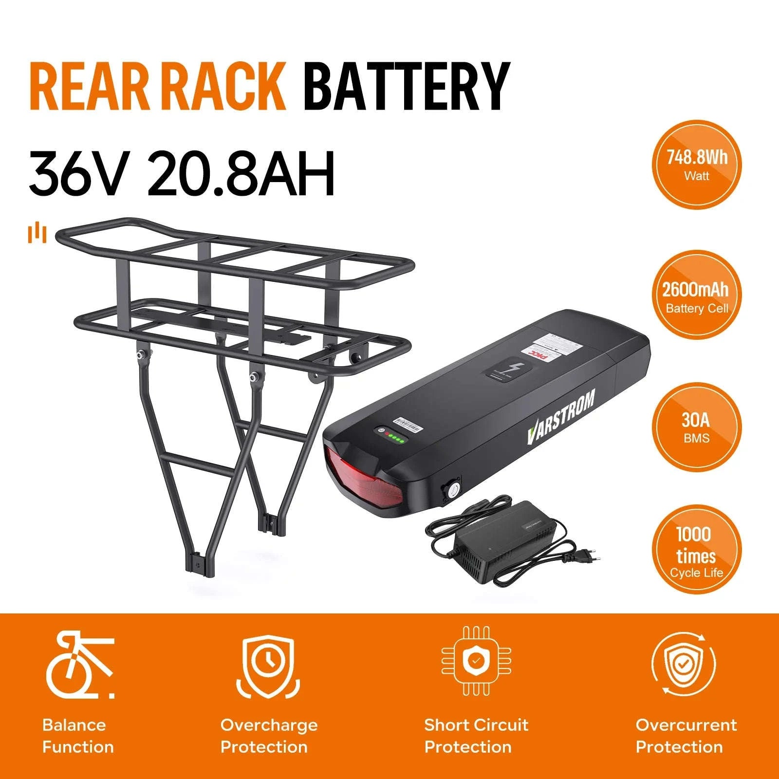 Electric Bicycle Battery Hailong 21700/18650 Pack for Powerful Ebikes-36V13Ah 468Wh (Grade-A Cells )