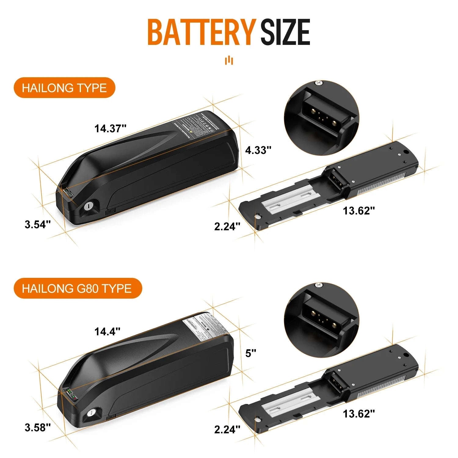 Electric Bicycle Battery Hailong 21700/18650 Pack for Powerful Ebikes-36V13Ah 468Wh (Grade-A Cells )