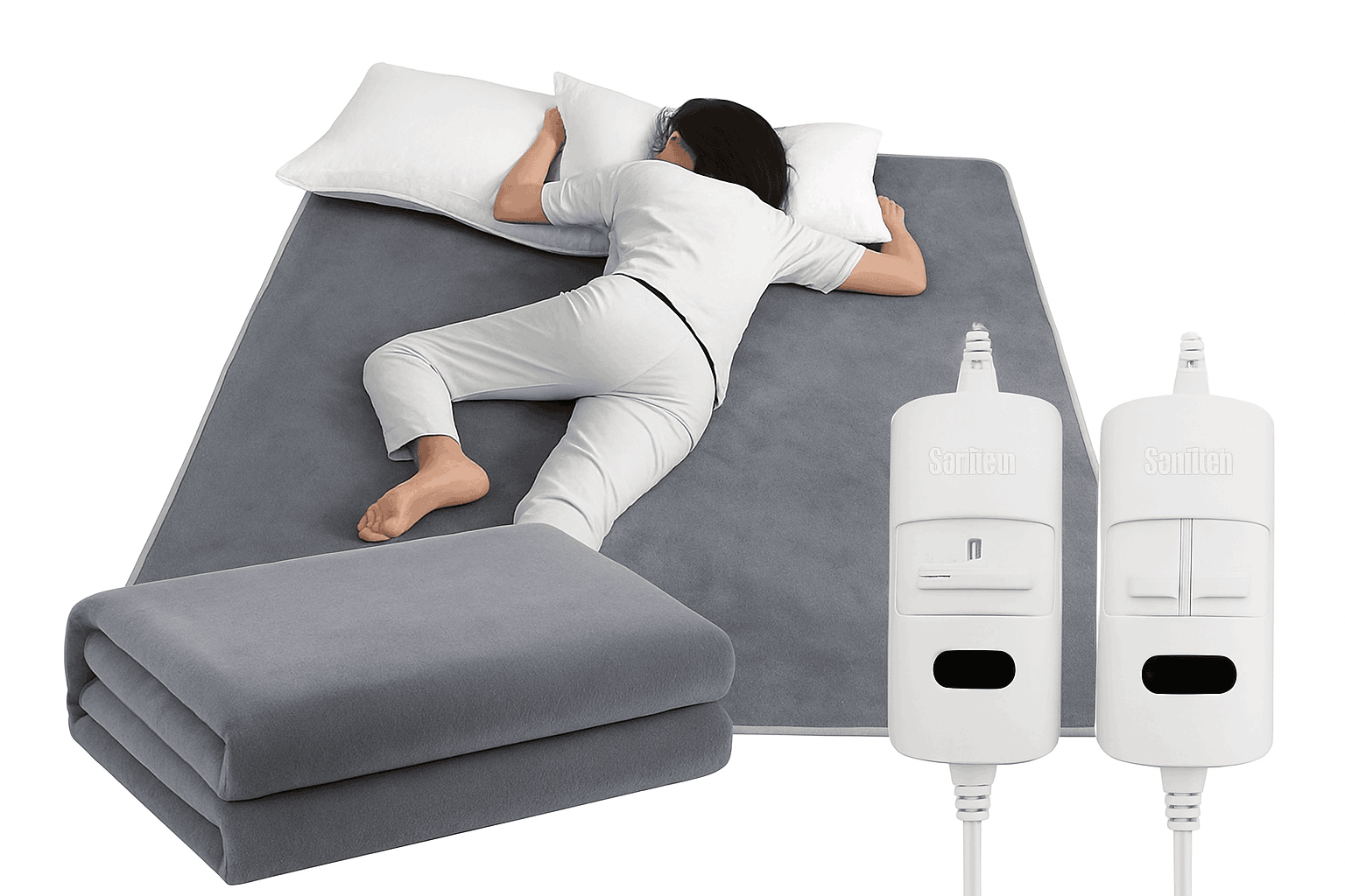 Electric Blanket 220V Thicker Automatic Thermostat Heating Blanket-70x150cm Lattice / EU