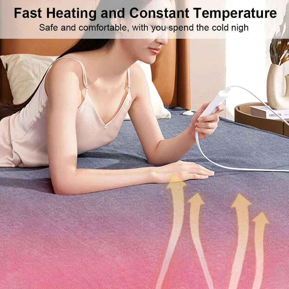 Electric Blanket 220V Thicker Automatic Thermostat Heating Blanket-70x150cm Lattice / EU
