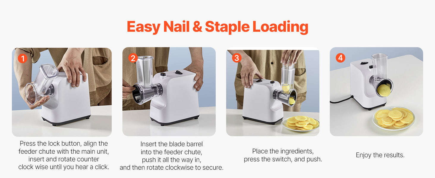 Electric Cheese Grater Salad Maker 200W with 5 Attachments Stainless Steel Cutter-200W / United States