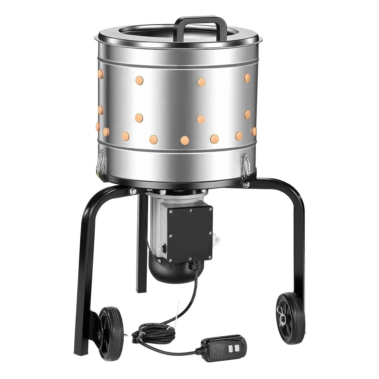 Electric Chicken Plucker Machine with Soft Fingers and Transport Wheels-550W / france