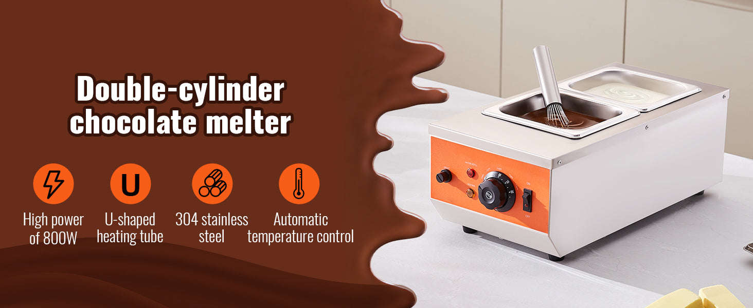 Electric Chocolate Tempering Machine with 2 or 3 Tanks-26.5 Lbs 3 Tanks / france