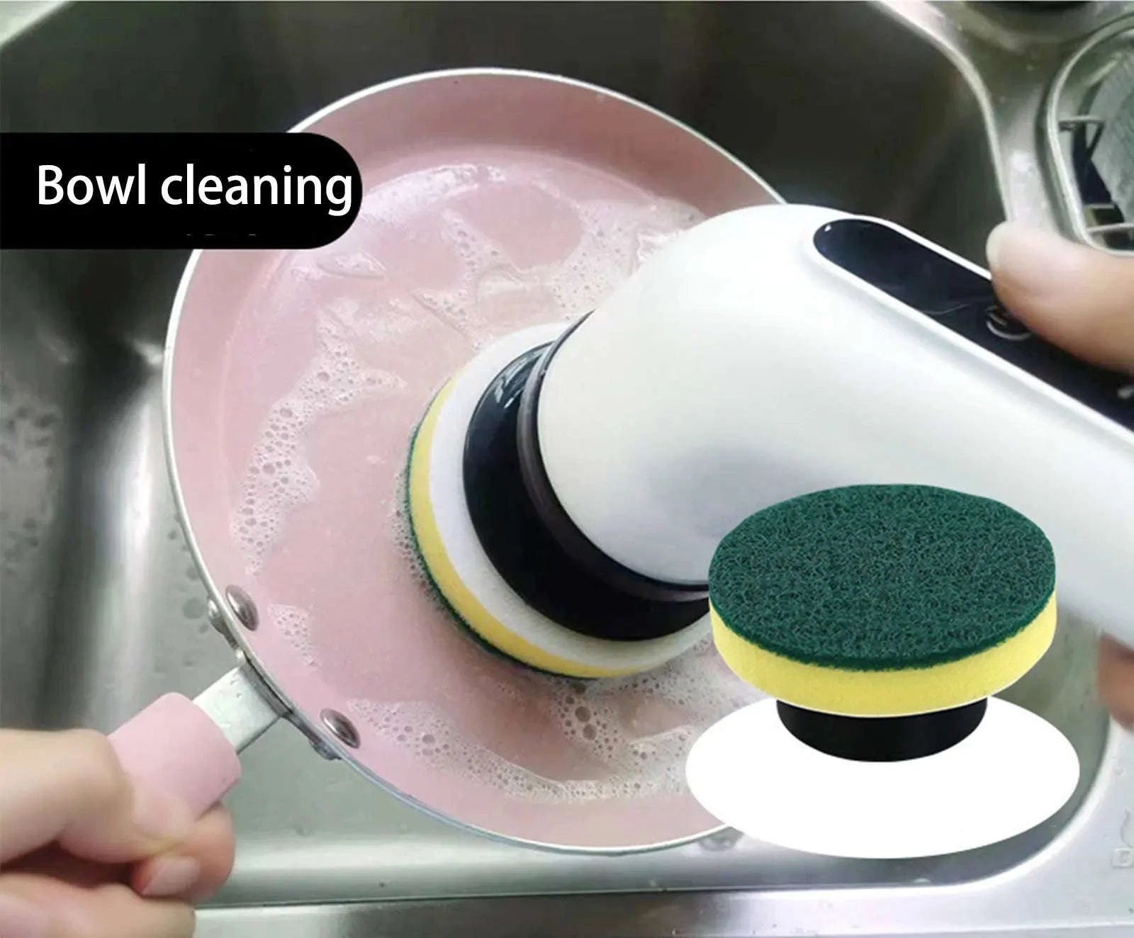 Electric Cleaning Brush 9‑in‑1 Rechargeable Cleaning Tool-WHITE / spain / EU