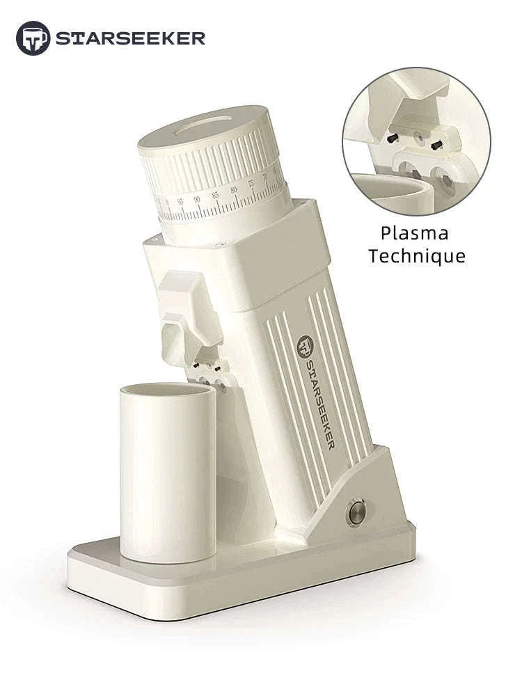 Electric Coffee Grinder E55Pro 55mm Titanium Burr Precision-PRO-white-plasma / Poland / 110V-240V|EU