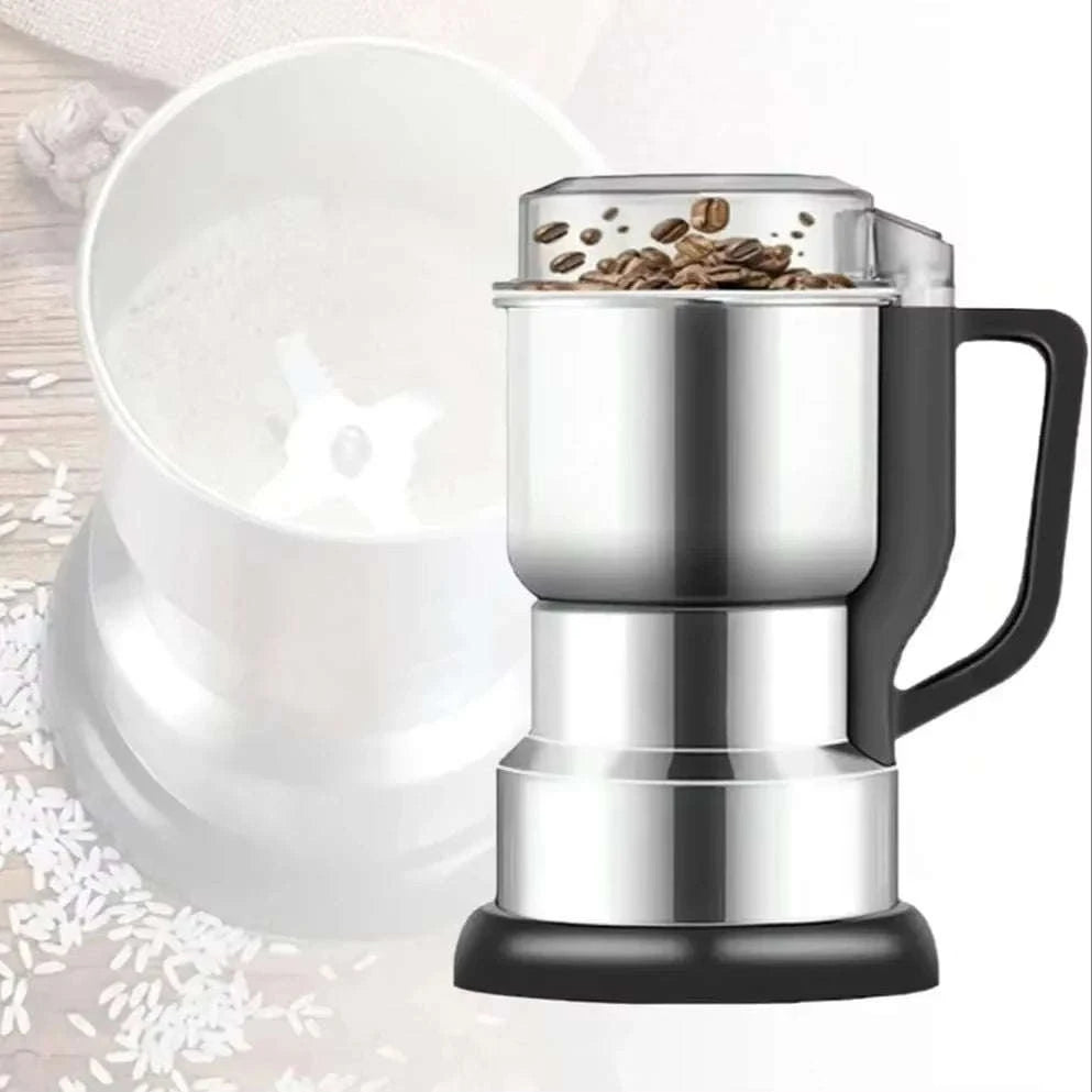 Electric Coffee & Spice Grinder with Stainless Steel Chamber 200g-Silver / United States