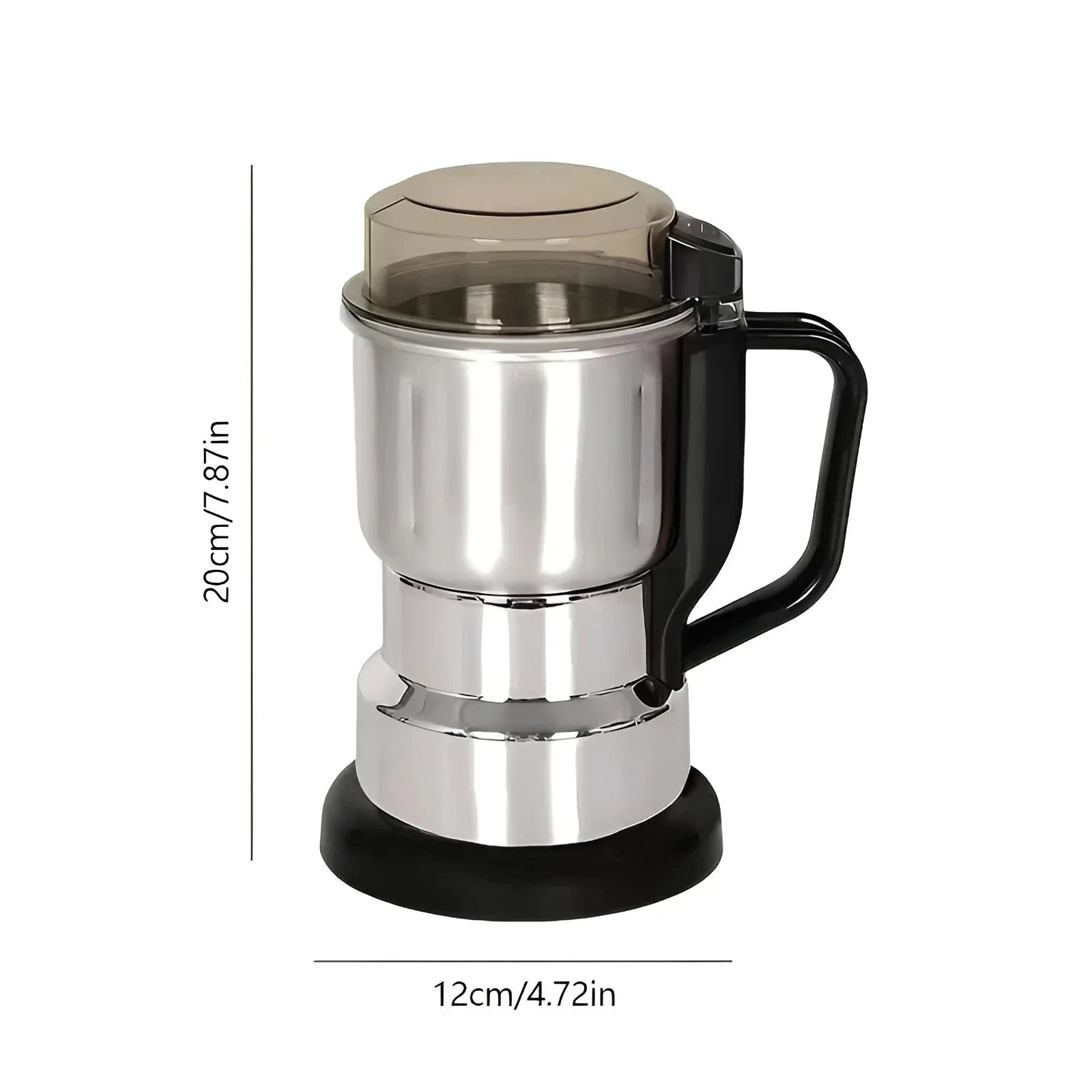 Electric Coffee & Spice Grinder with Stainless Steel Chamber 200g-Silver / United States