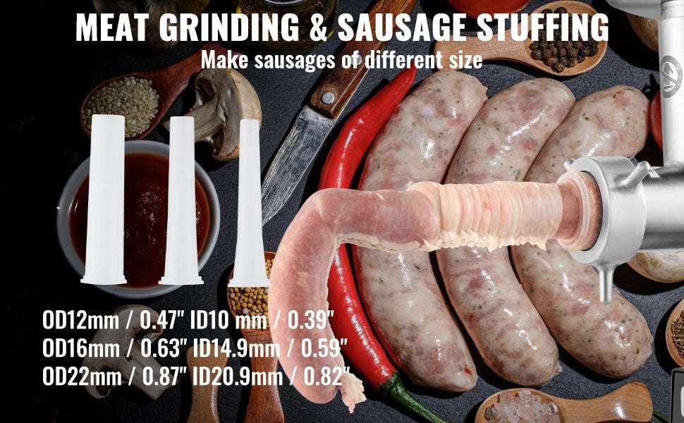 Electric Commercial Meat Grinder 550W Stainless Steel Sausage Maker-9pound 12size / United States