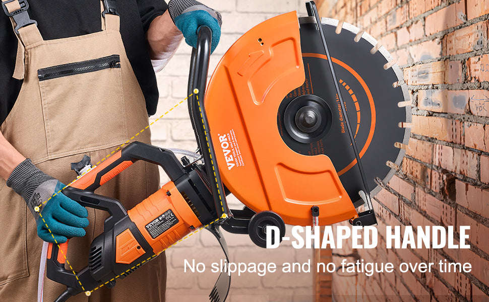 Electric Concrete Saw 16 in 3200W with 6 in Cutting Depth-CRIMSON / Poland